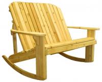 Click to enlarge image Adirondack Loveseat Rocker 44`` Seat Width -  Designed for love birds with room for two to curl up in!